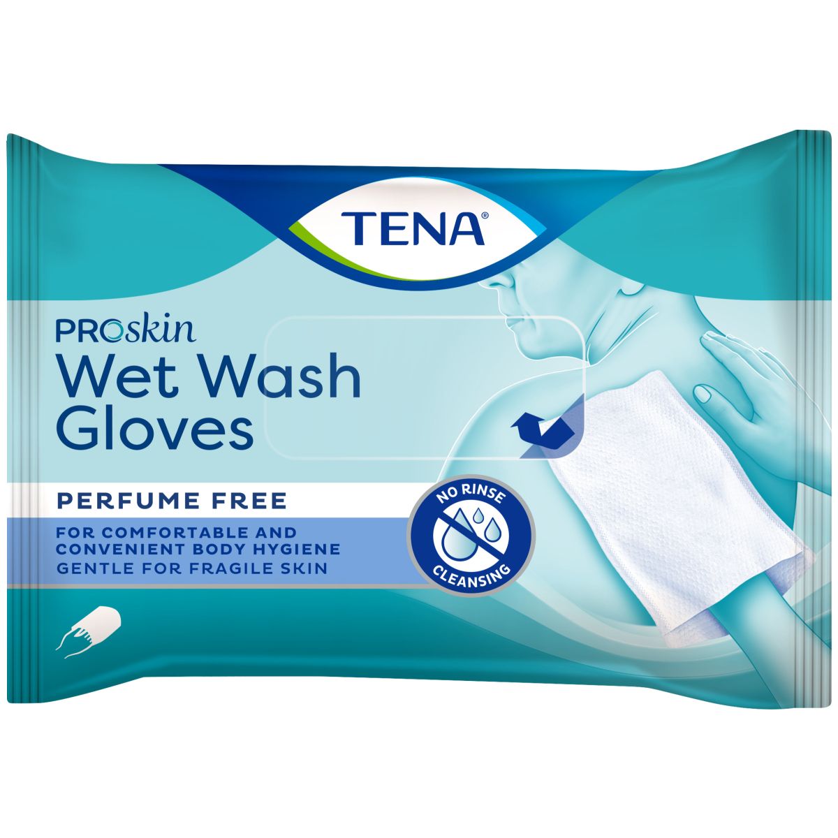 TENA WET WASH GLOVE PESUKINNAS 15X21CM N8 NIISUTATUD - Product Image