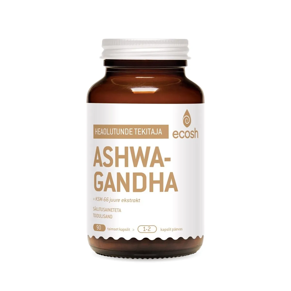 ECOSH ASHWAGANDHA JUURE KAPSLID N90 - Product Image