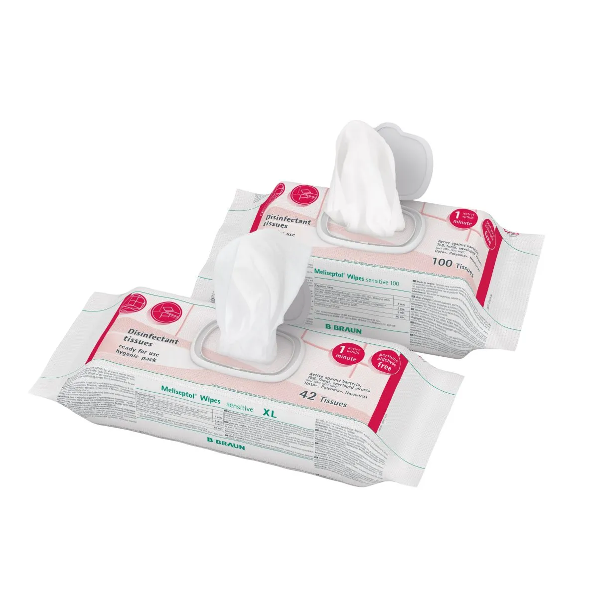 MELISEPTOL WIPES SENSITIVE 100 18CMX20CM N100 - Product Image