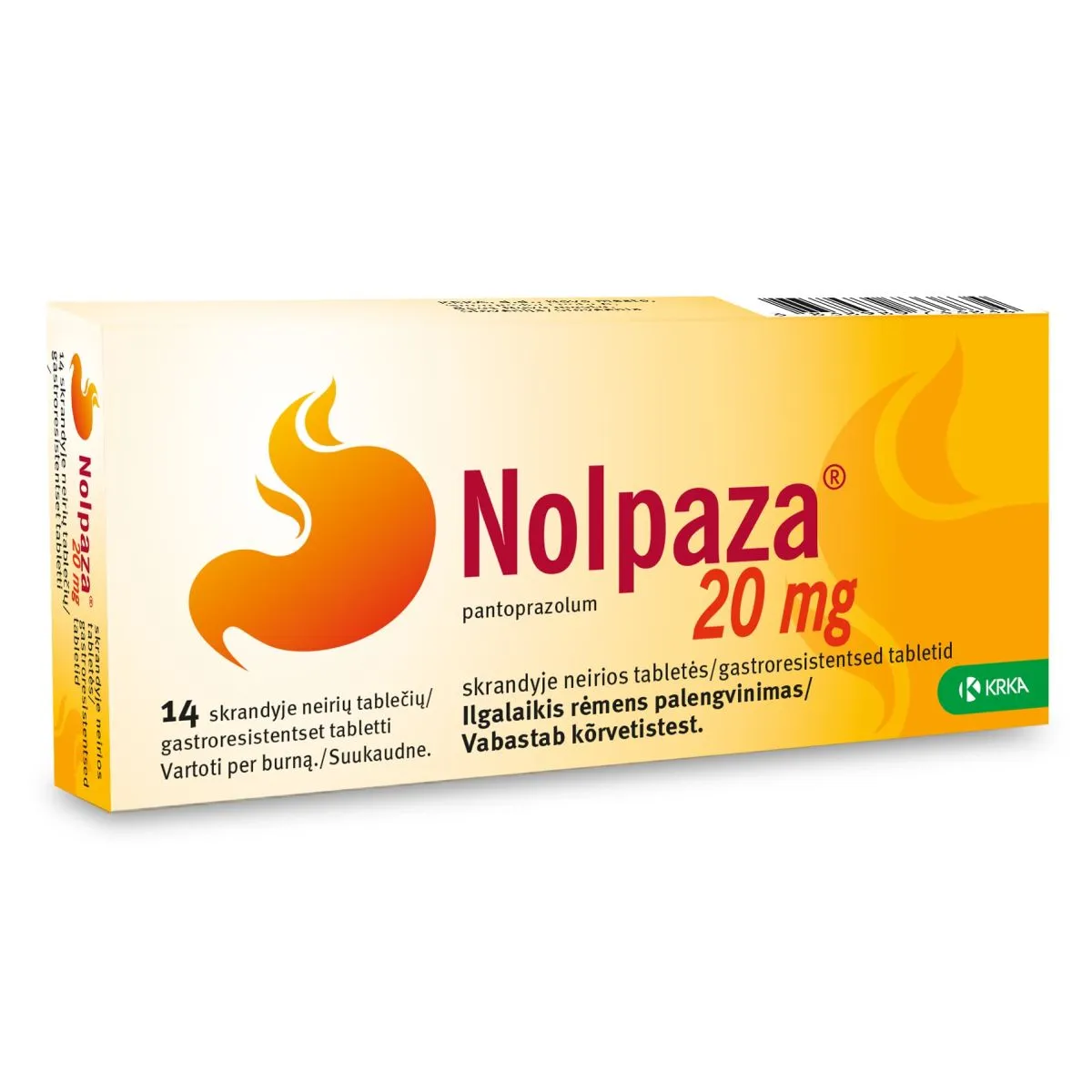 NOLPAZA GASTRORESISTENTNE TBL 20MG N14 - Product Image