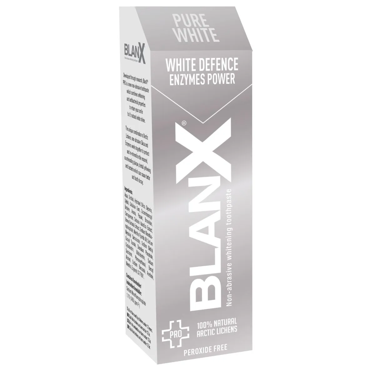 BLANX PRO Pure White  отбеливающая зубная паста с энзимами 75мл - Product Image