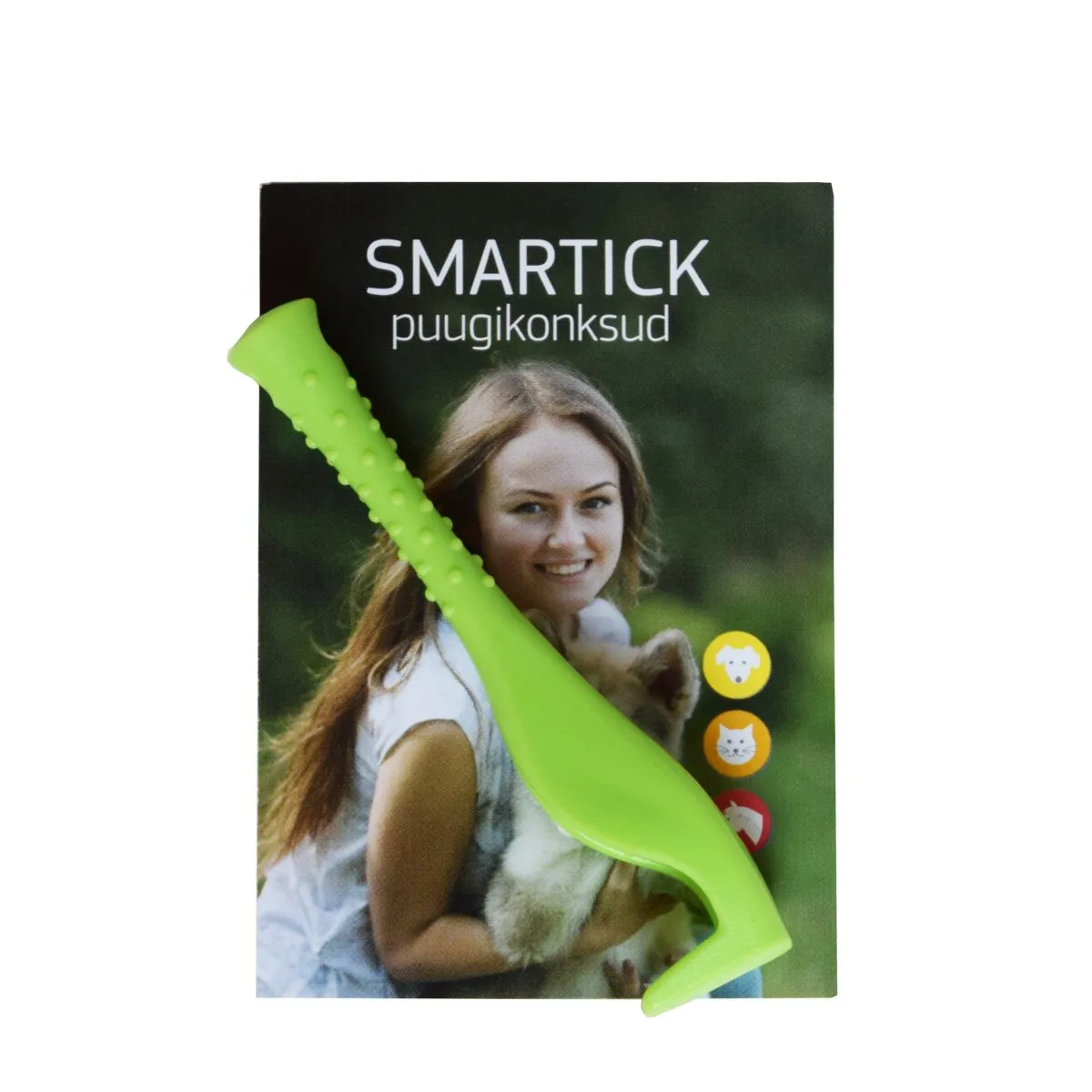 Smartick Fluo большой крючок для удаления клещей, зеленый - Product Image