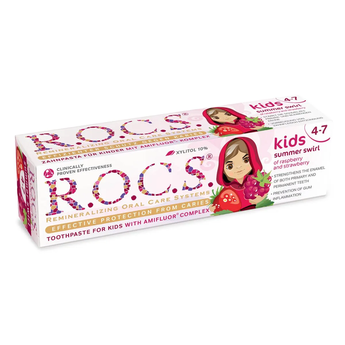 ROCS HAMBAPASTA KIDS VAARIKAS JA AEDMAASIKAS 45G (4-7A.) - Product Image