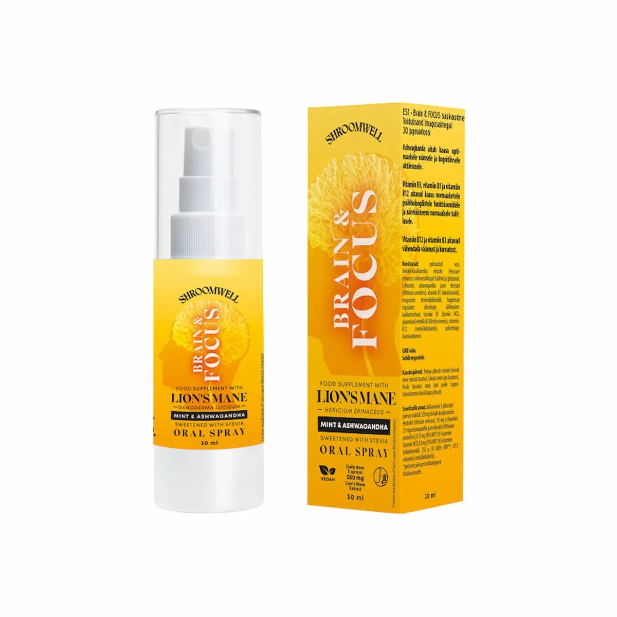 SHROOMWELL BRAIN JA FOCUS SPREI 30ML - Product Image