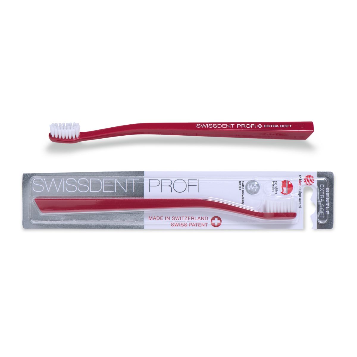 SWISSDENT HAMBAHARI PROFI GENTLE BORDOOPUNANE/VALGE N1 - Product Image