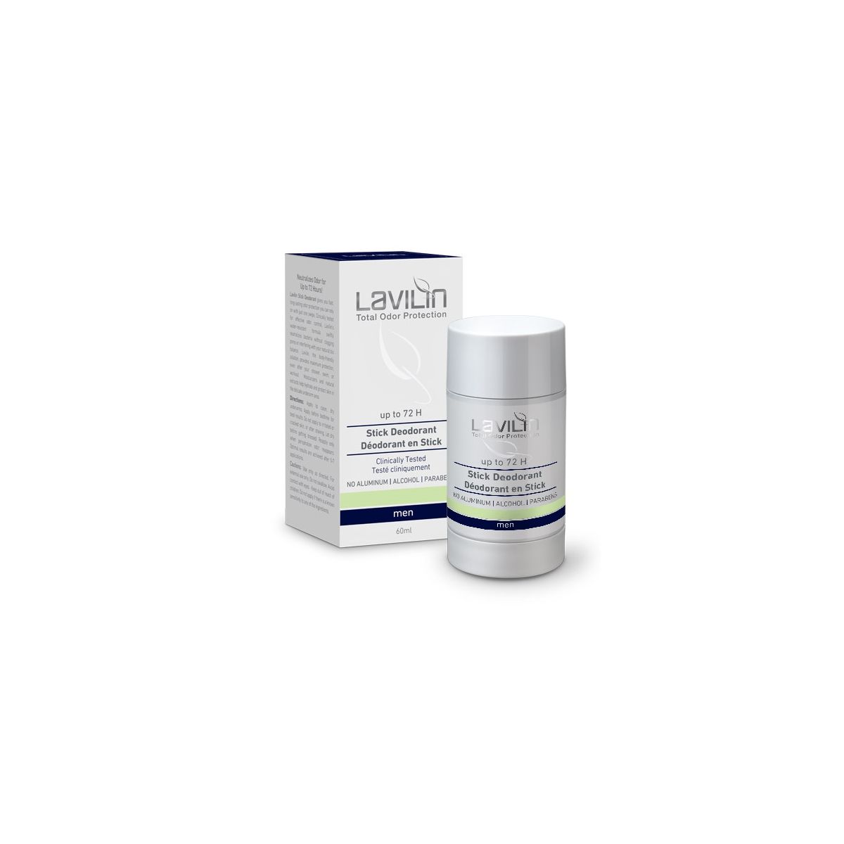 LAVILIN DEODORANT STICK 72H MEESTELE 60ML - Product Image