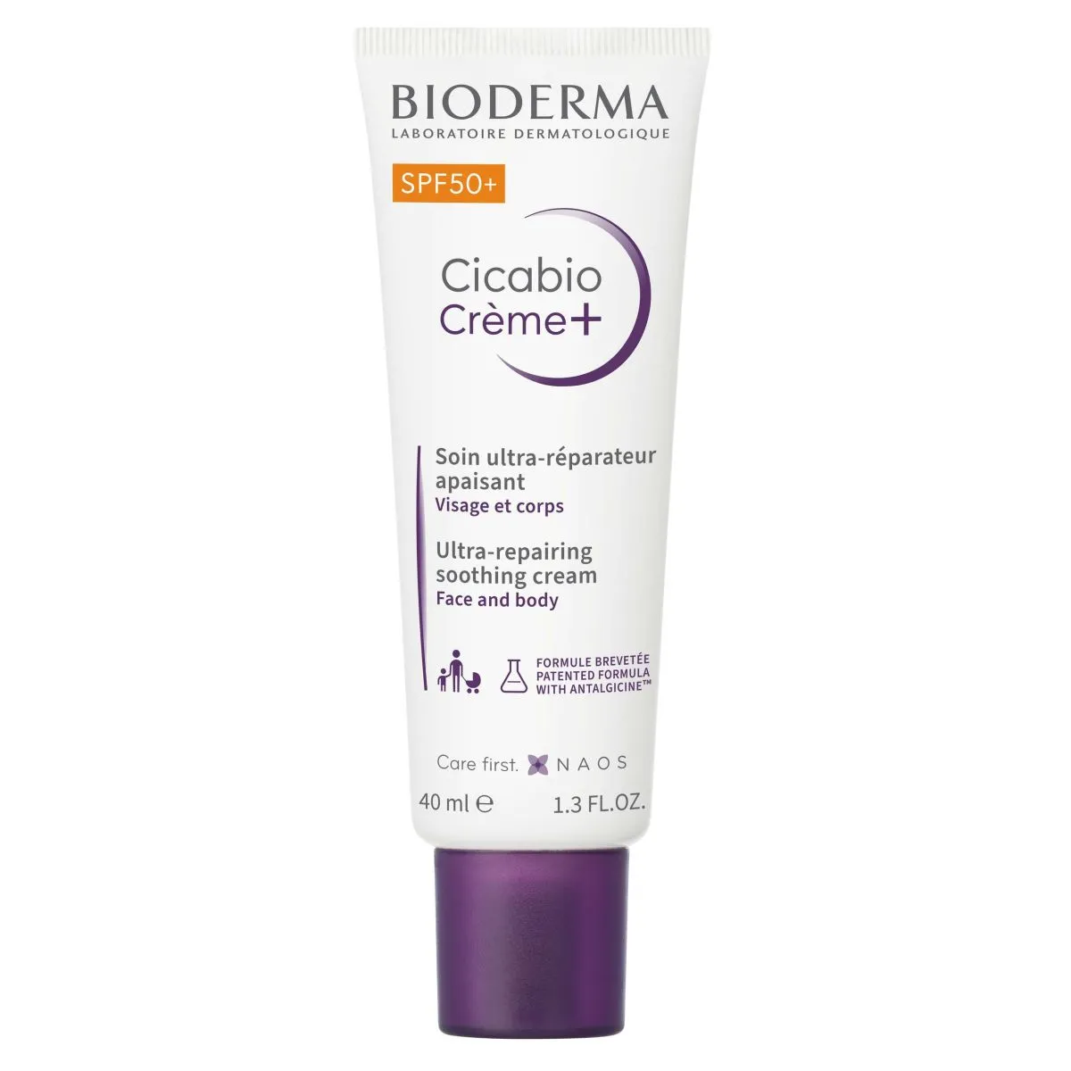 BIODERMA CICABIO CRÈME+ KREEM RAHUSTAV, TAASTAV SPF50+ 40ML - Product Image