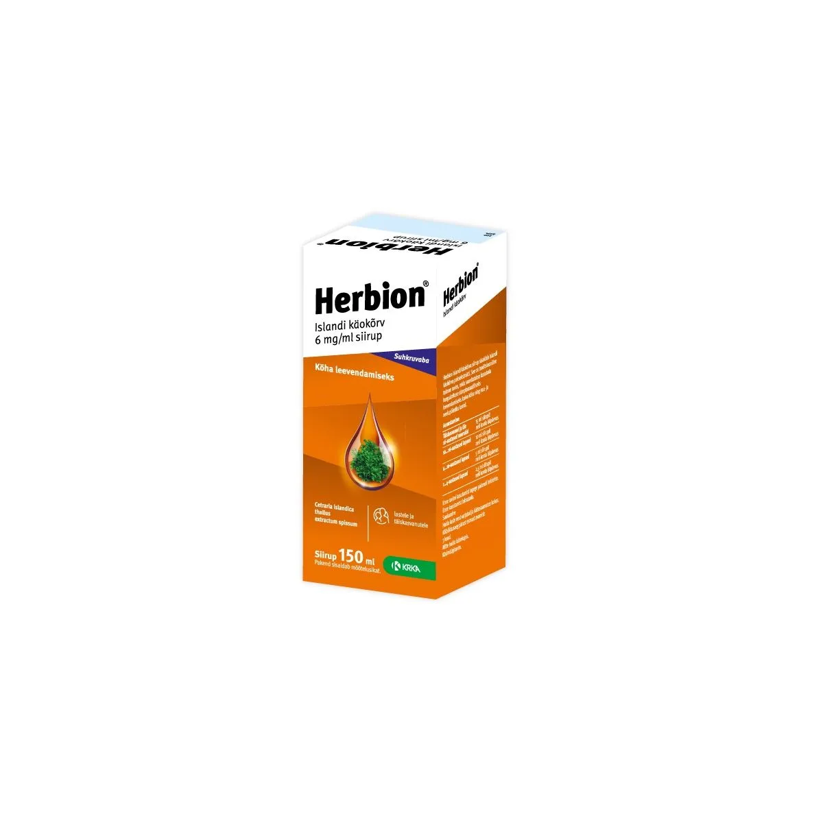 HERBION ISLANDI KÄOKÕRV SIIRUP 6MG/1ML 150ML N1 - Product Image