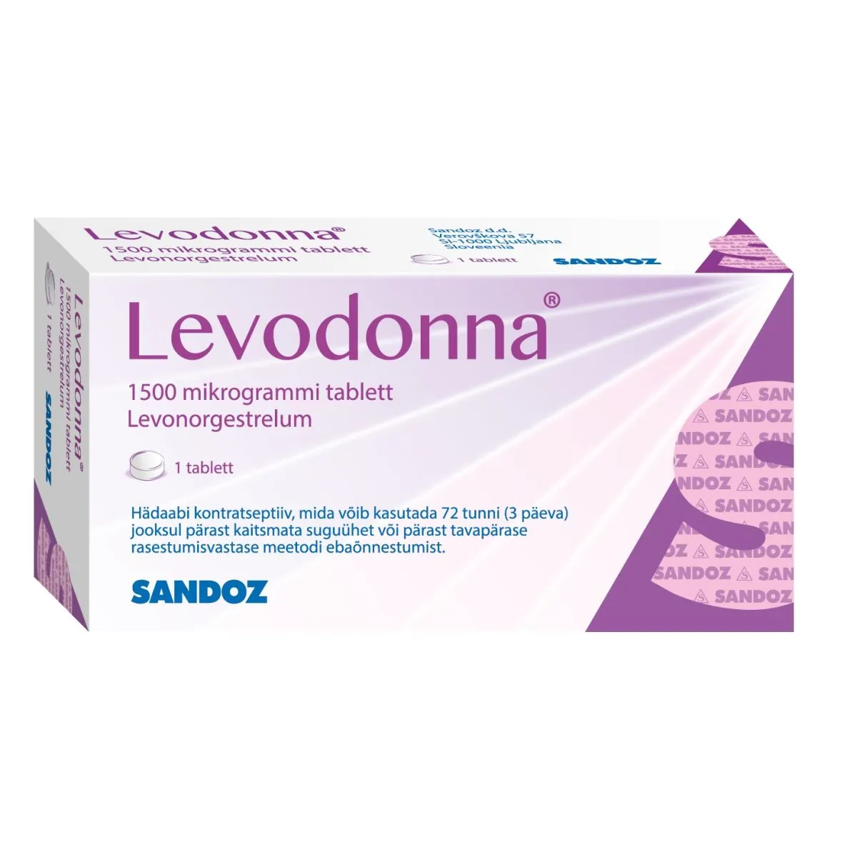 LEVODONNA TBL 1500MCG N1 - Product Image