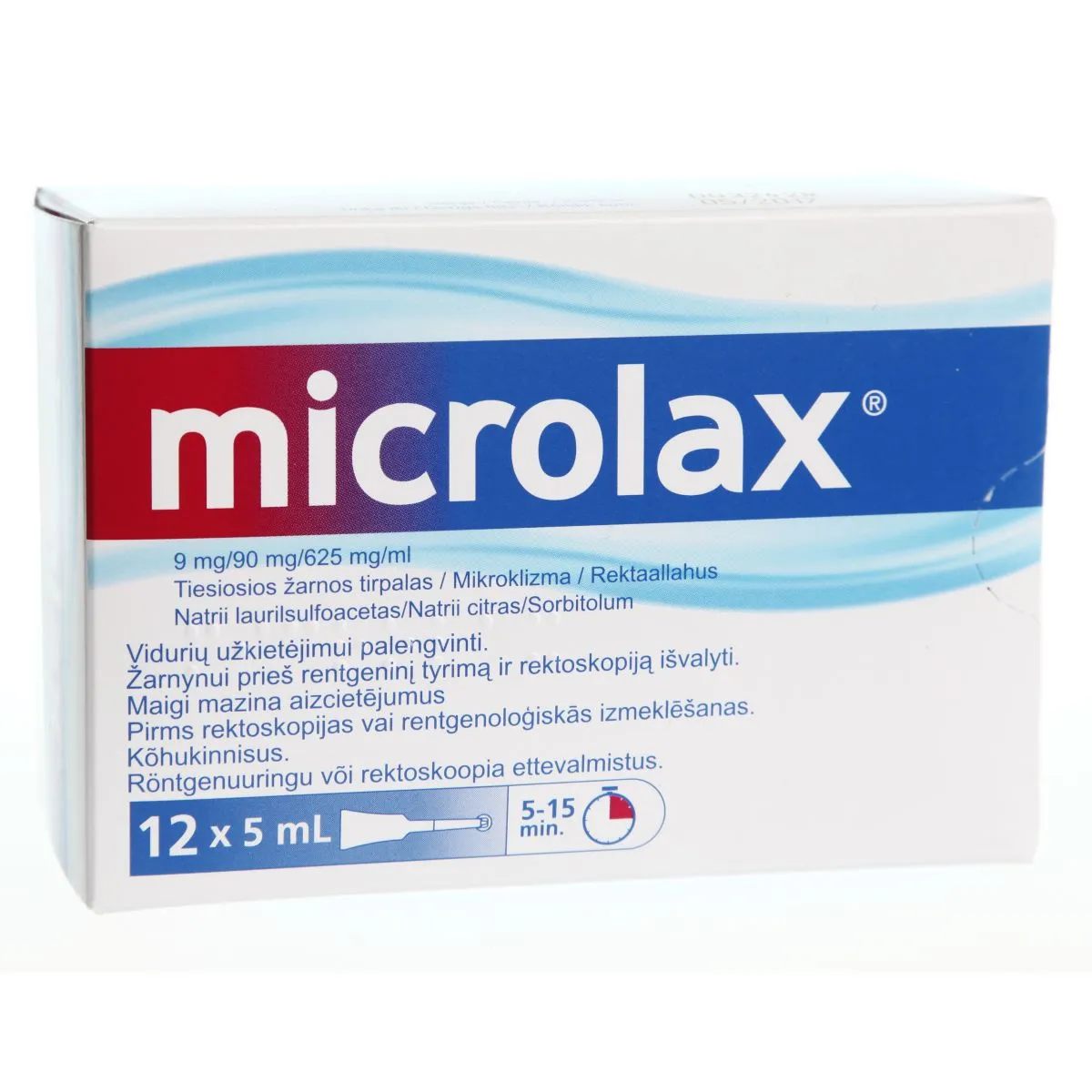 MICROLAX REKTAALLAHUS 9+625+90MG/1ML 5ML N12 - Product Image