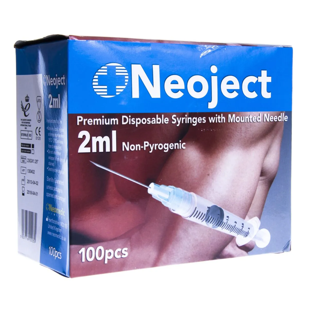 SÜSTAL NÕELAGA NEOJECT 2ML 3 OSALINE (23G) N100 /SLIP TIP/ - Product Image