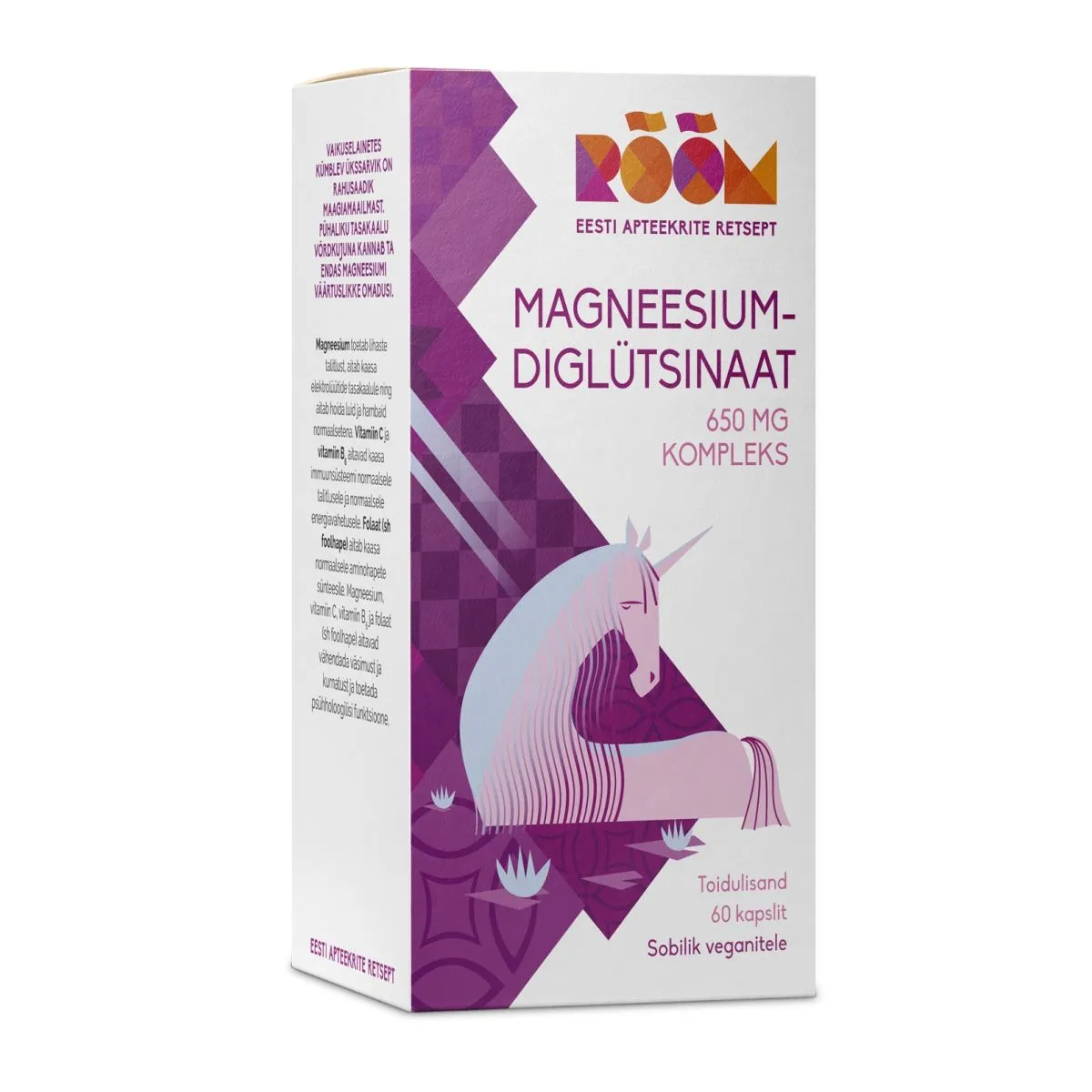 RÕÕM MAGNEESIUMDIGLÜTSINAAT 650MG KOMPLEKS N60 UUS - Product Image