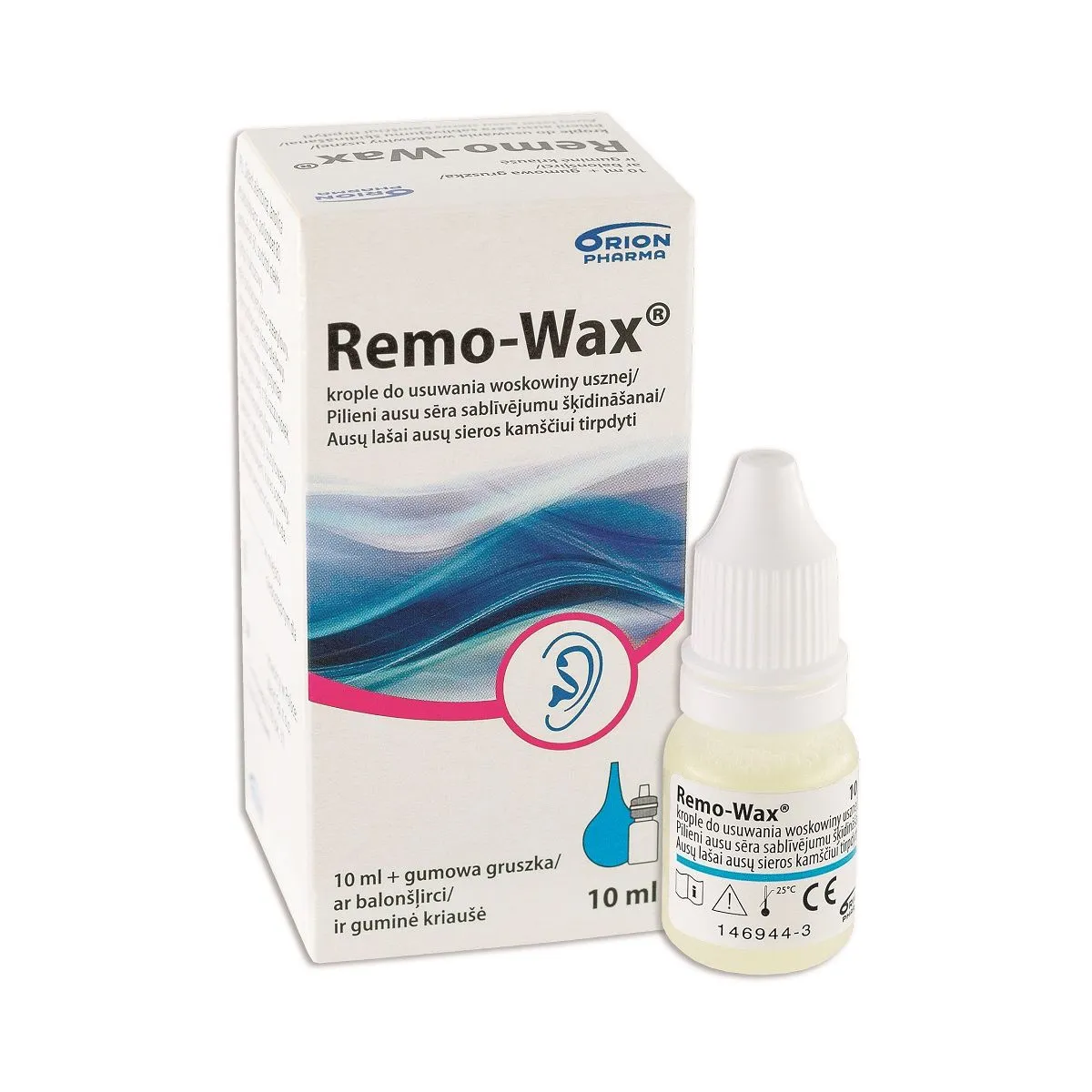 REMO-WAX KÕRVAPUHASTUSTILGAD 10ML + KÕRVAPUMP - Product Image