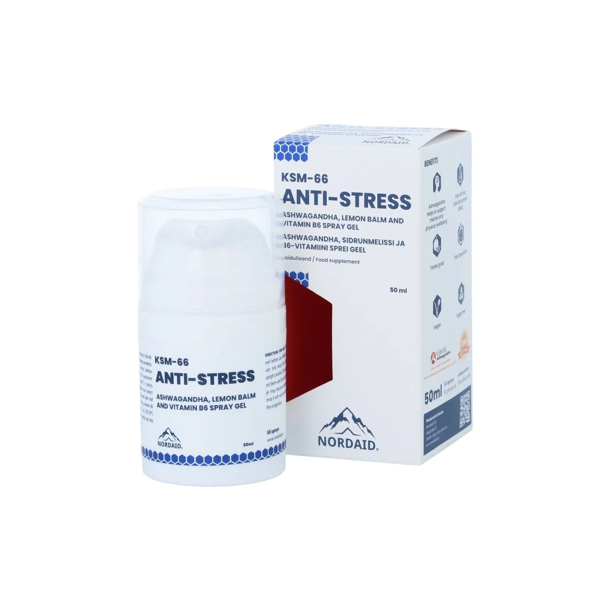 NORDAID ANTI-STRESS SPREI GEEL 50ML - Product Image