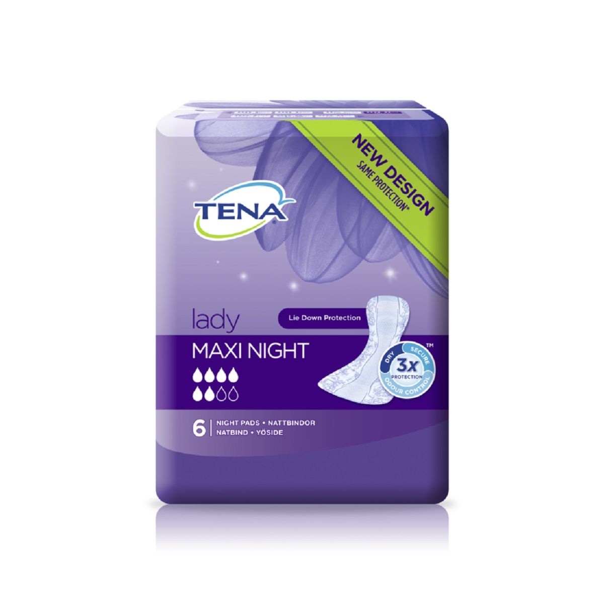 TENA LADY SIDE MAXI NIGHT N6 - Product Image