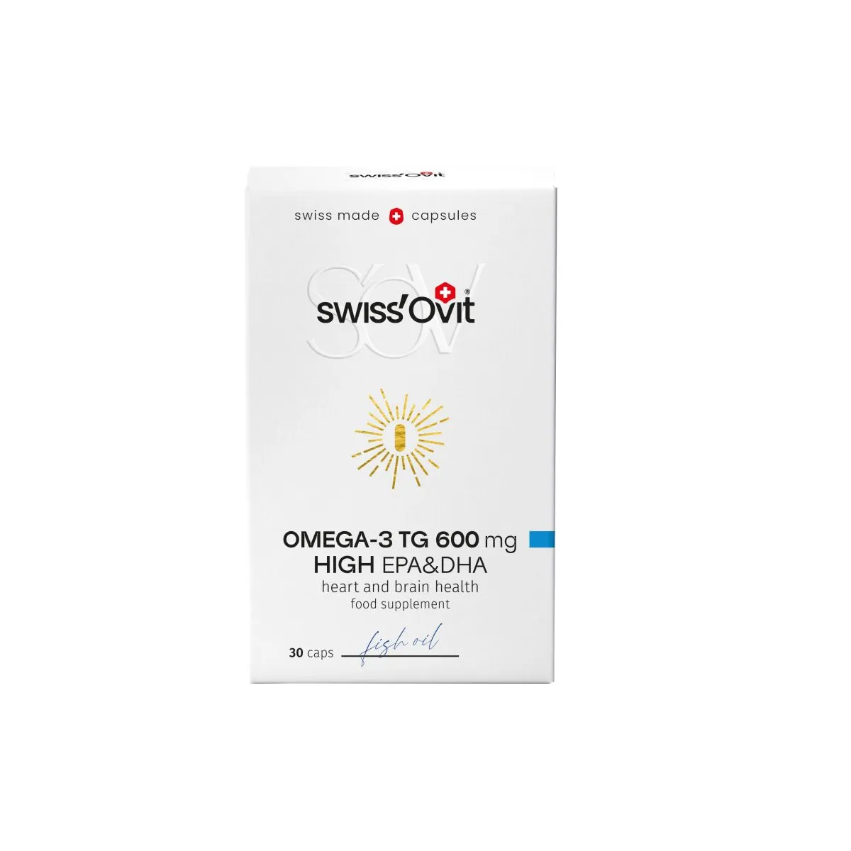 SWISSOVIT OMEGA-3 TG KALAÕLI KAPSLID 600MG N30 - Product Image