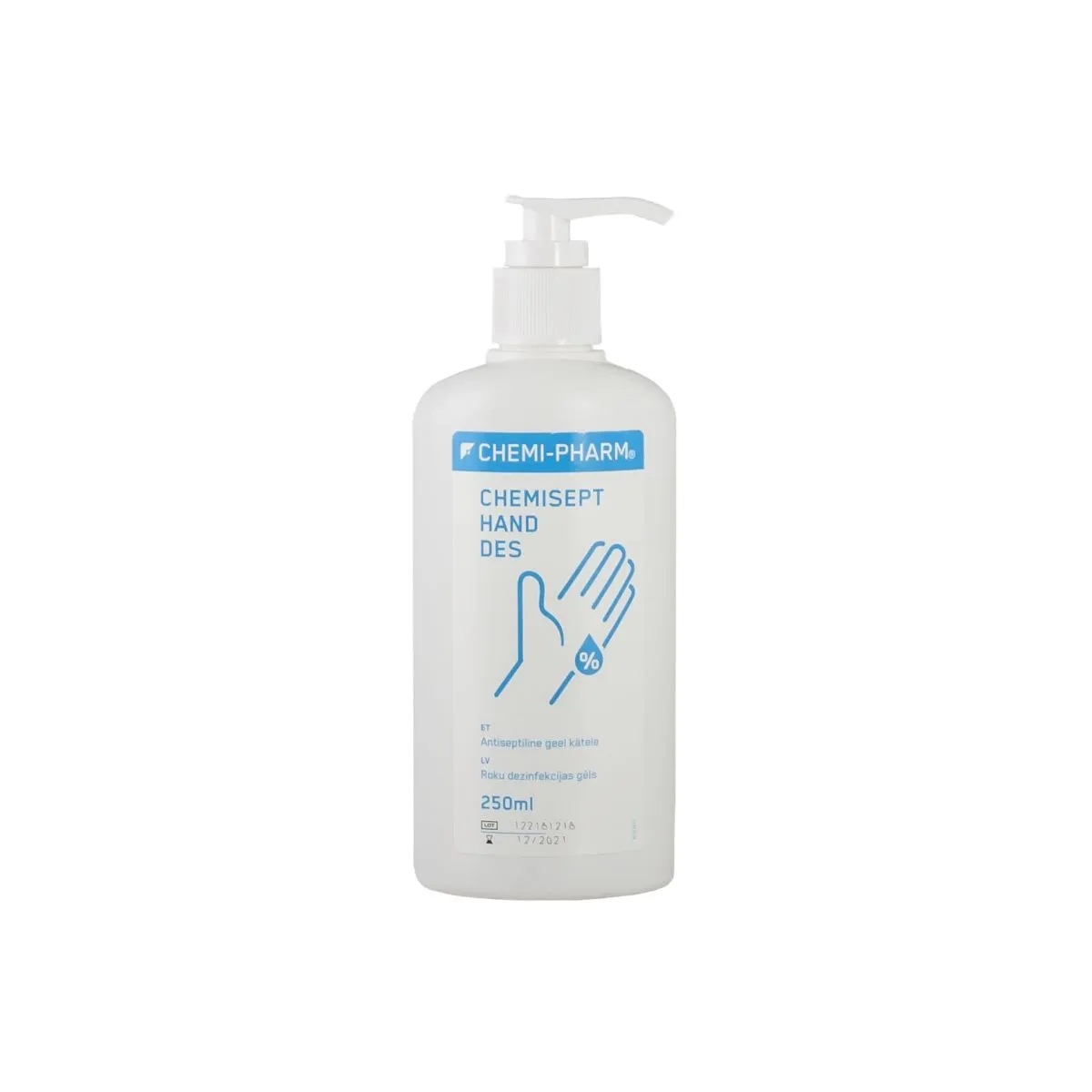 CHEMIPHARM CHEMISEPT HAND DES GEEL KÄTELE 250ML PUMBAGA - Product Image