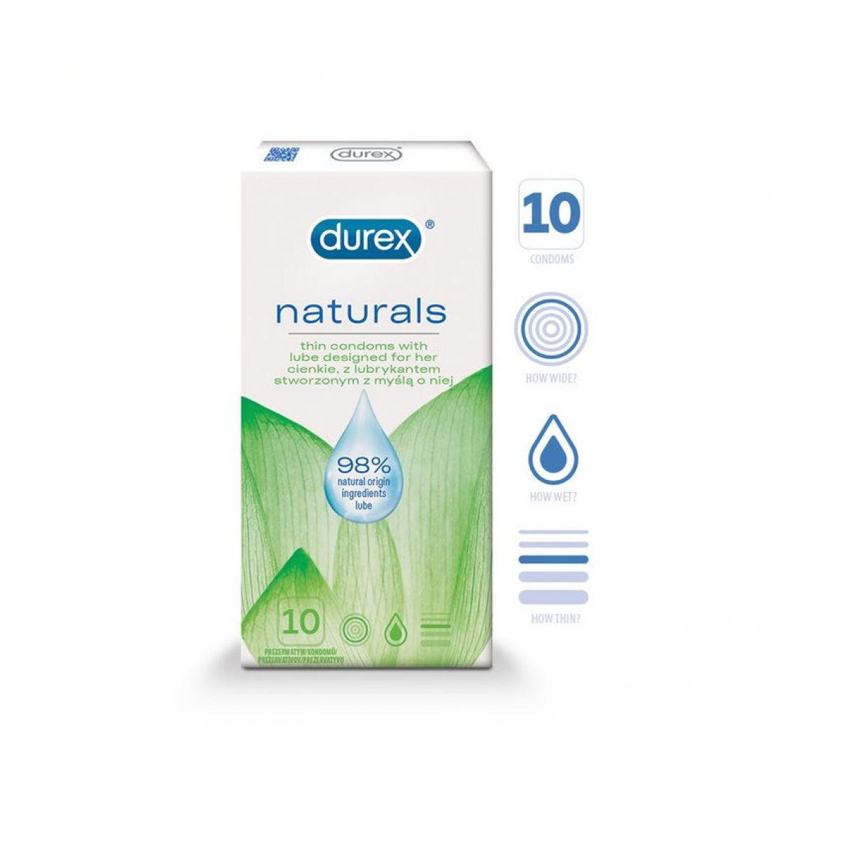 DUREX KONDOOMID NATURALS THIN N10 - Product Image