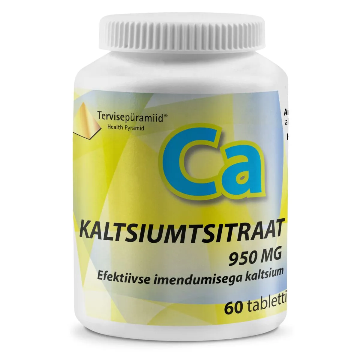 TERVISEPÜRAMIID KALTSIUMTSITRAAT TBL 950MG N60 - Product Image