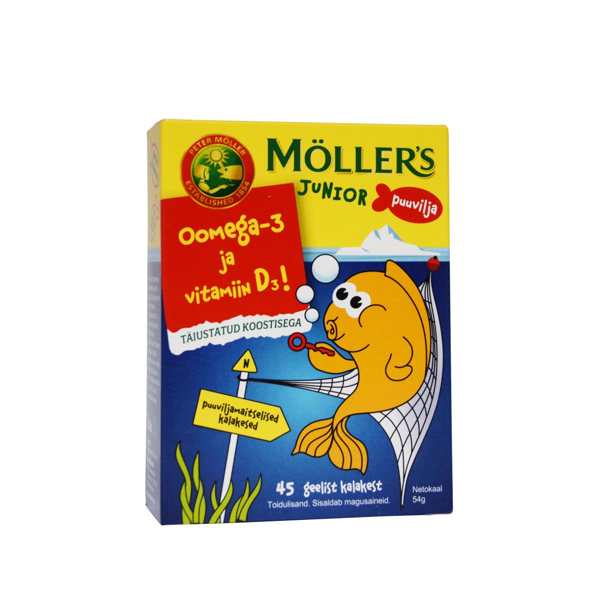 MÖLLER-S JUNIOR PUUVILJAMAITSELISED KALAKESED N45 - Product Image