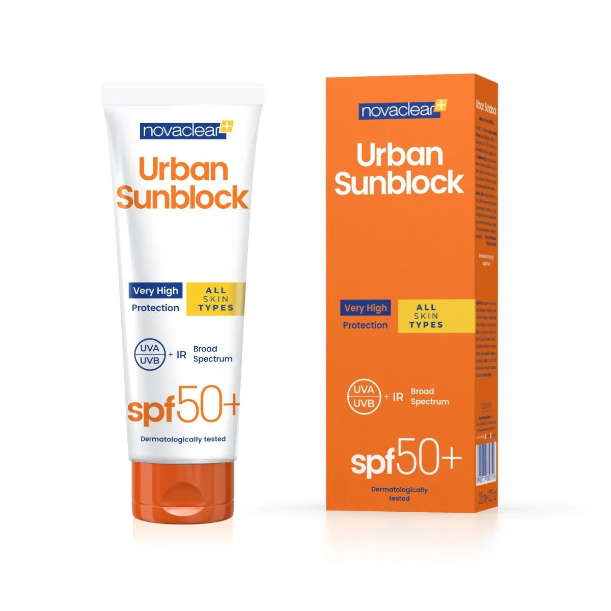 NOVACLEAR PÄIKESEKAITSE URBAN SPF50+, KÕIKIDELE NAHATÜÜPIDELE 125ML - Product Image