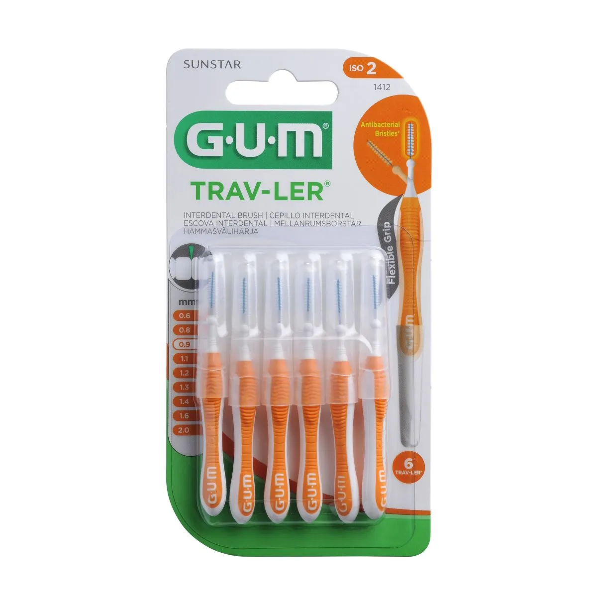 GUM TRAV-LER ИНТЕРДЕНТАЛЬНАЯ ЩЕТОЧКА 0,9MM N6/1412/ - Product Image