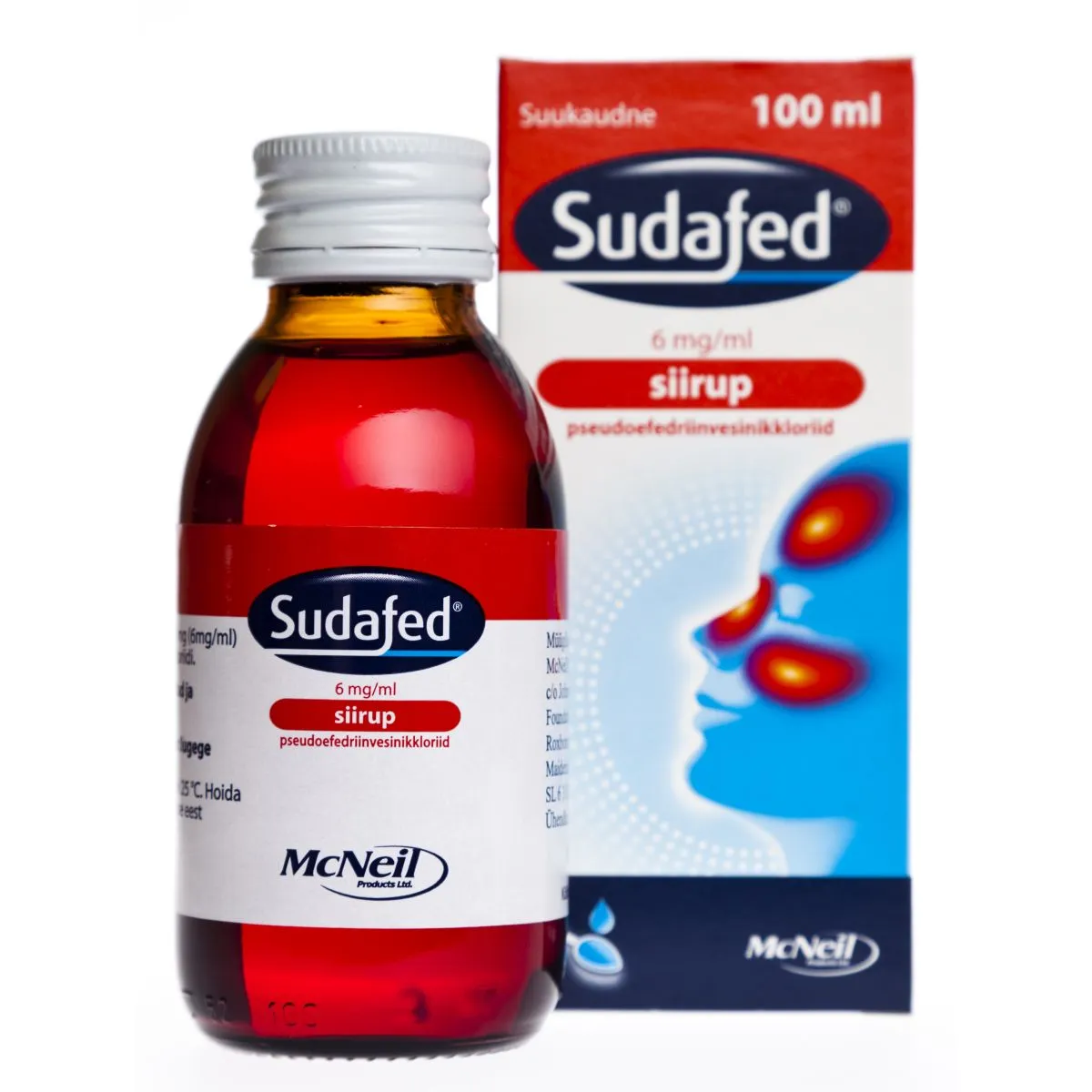 SUDAFED SIIRUP 6MG/ML 100ML - Product Image