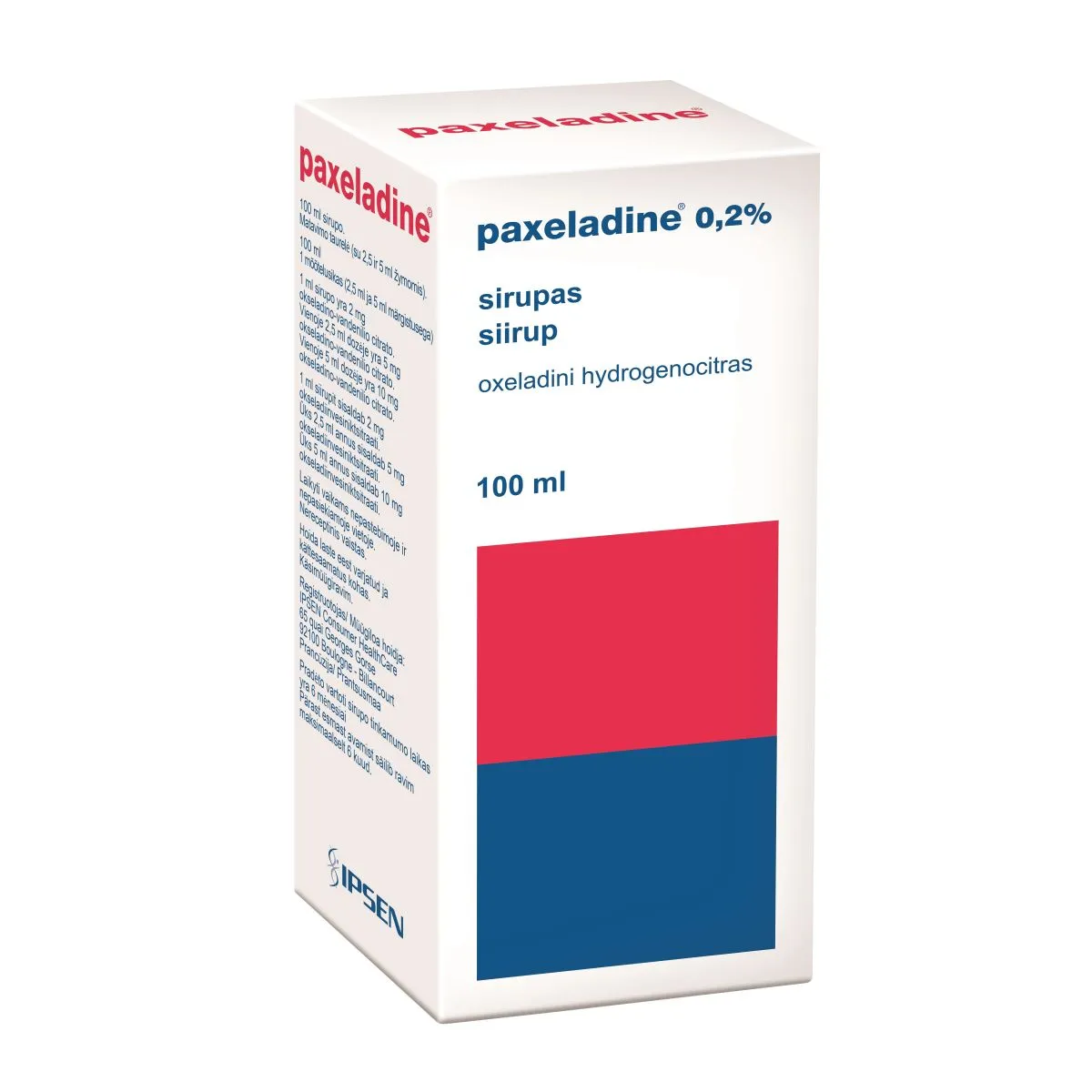 PAXELADINE SIIRUP 2MG/ML 100ML - Product Image