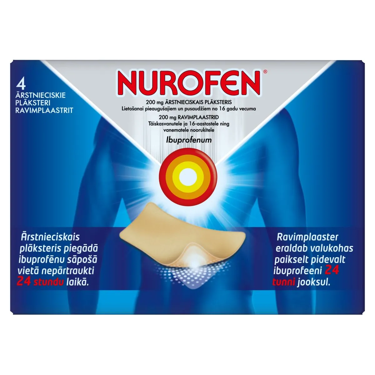 NUROFEN RAVIMPLAASTER 200MG N4 - Product Image