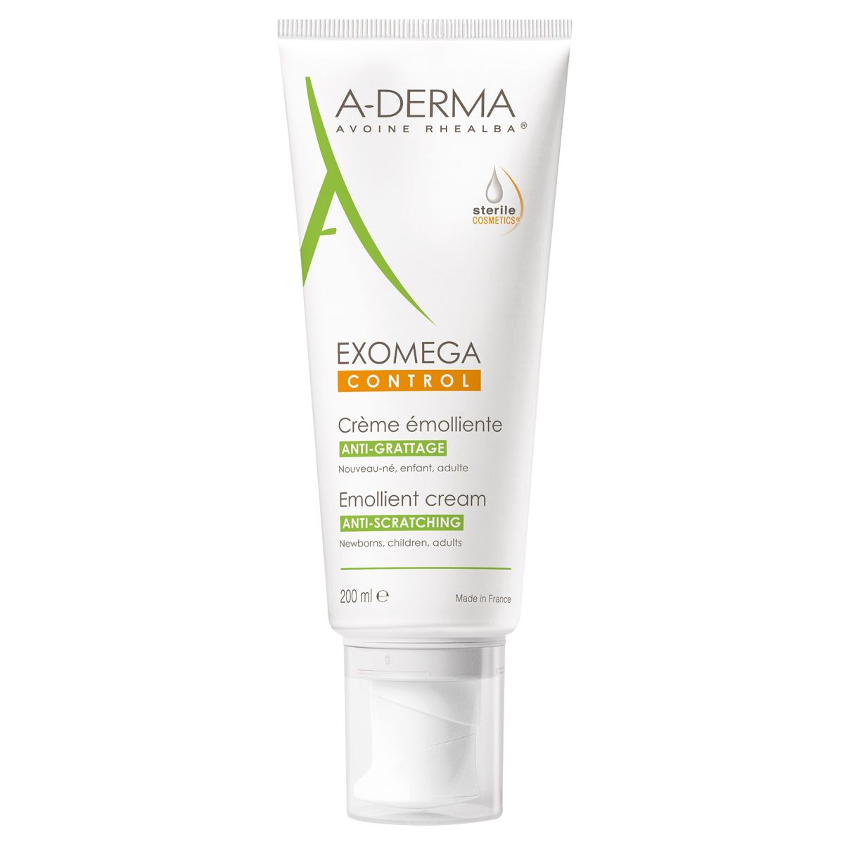 A-DERMA EXOMEGA CONTROL EMOLLIENT CREAM D.E.F.I. 200 ML - Product Image