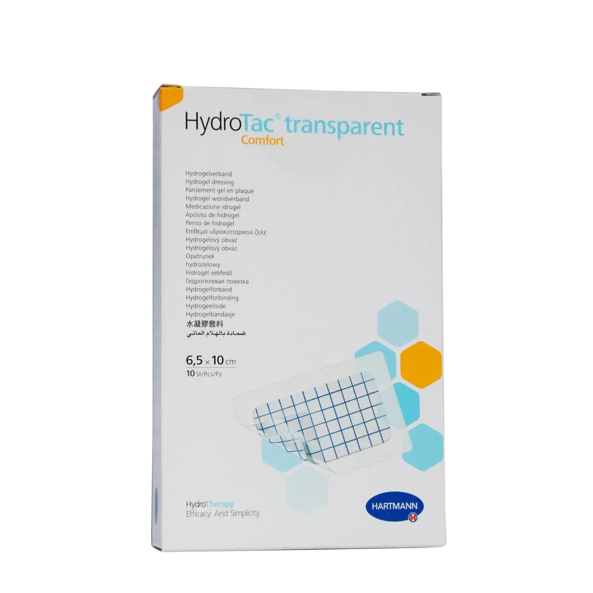 HYDROTAC TRANSPARENT COMFORT HAAVASIDE 6,5X10CM N10 - Product Image