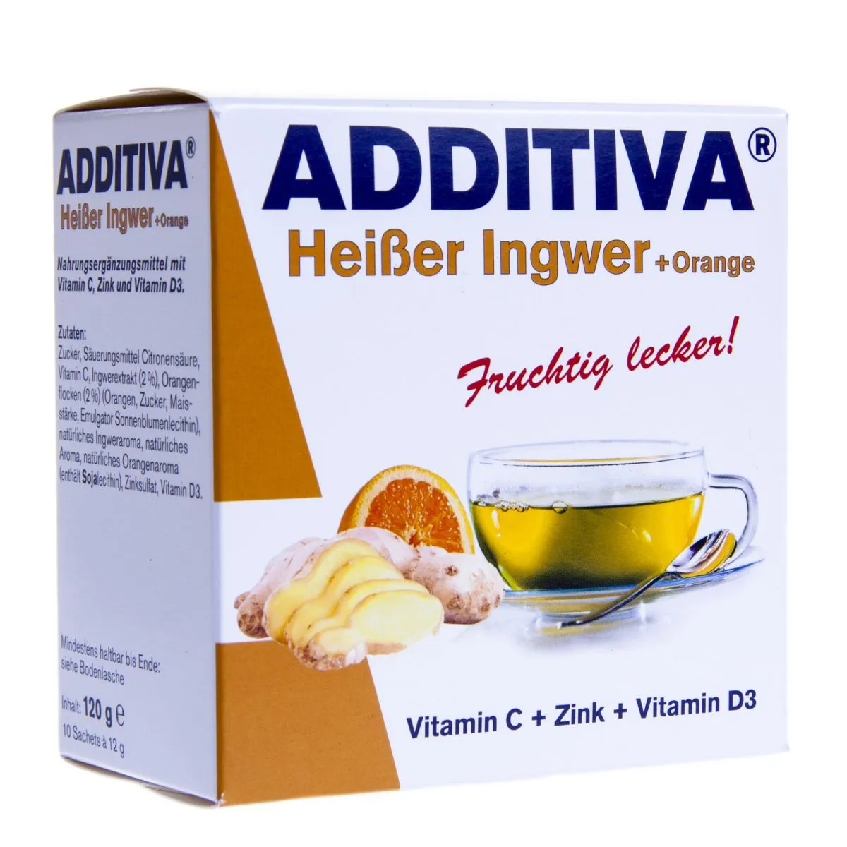 ADDITIVA KUUM INGVERIJOOK ZN+VIT C JA D3 N10 APELSINIGA - Product Image