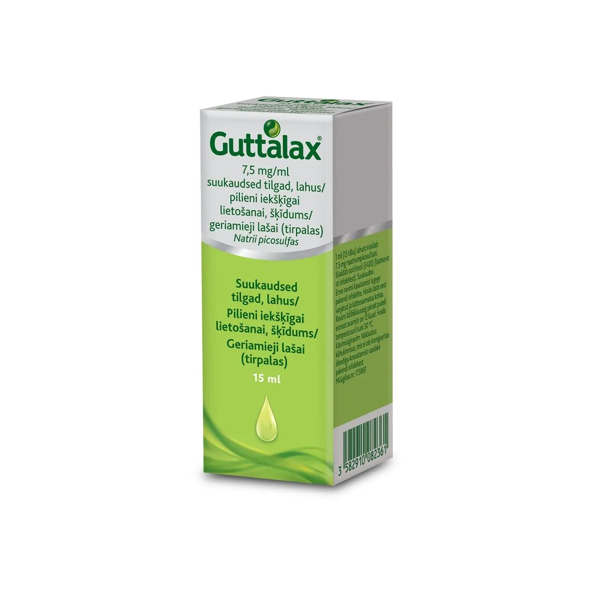 GUTTALAX SUUKAUDSED TILGAD 7,5MG/ML 15ML - Product Image