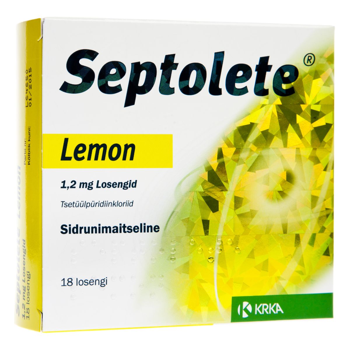 SEPTOLETE LEMON LOSENG 1,2MG N18 - Product Image