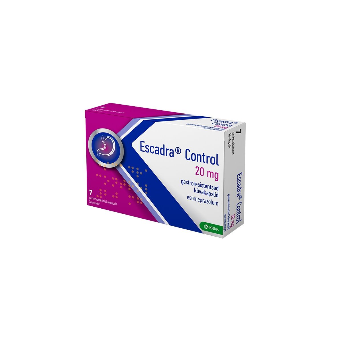 ESCADRA CONTROL GASTRORESISTENTNE KÕVAKAPSEL 20MG N7 - Product Image