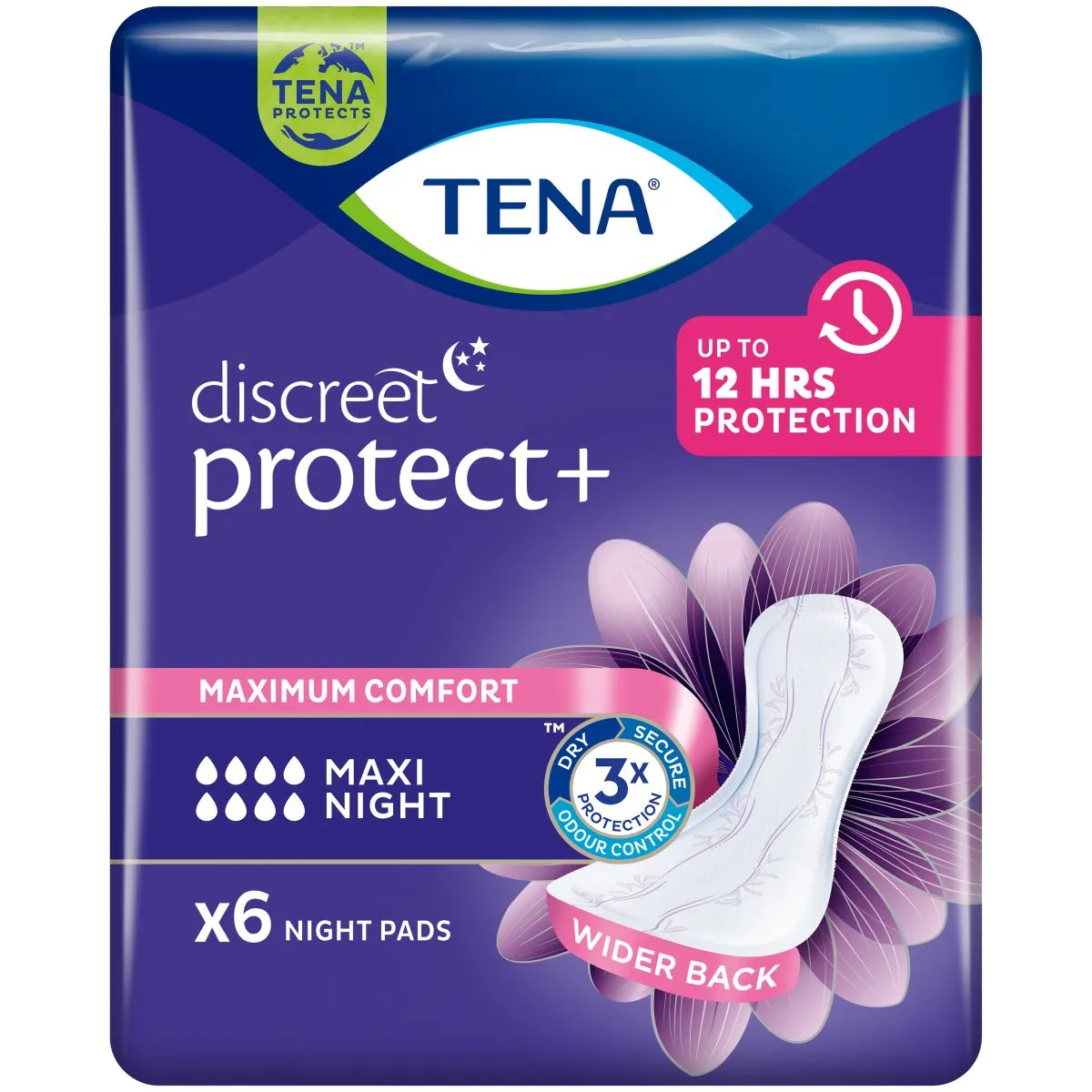 TENA DISCREET MAXI NIGHT N6 - Product Image