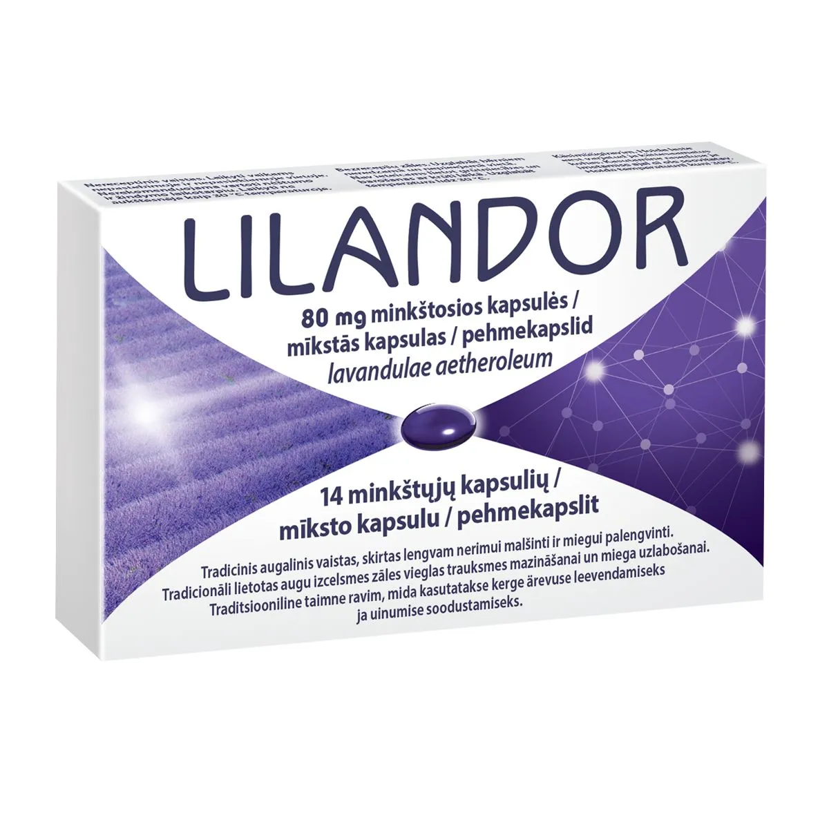 LILANDOR PEHMEKAPSEL 80MG N14 - Product Image