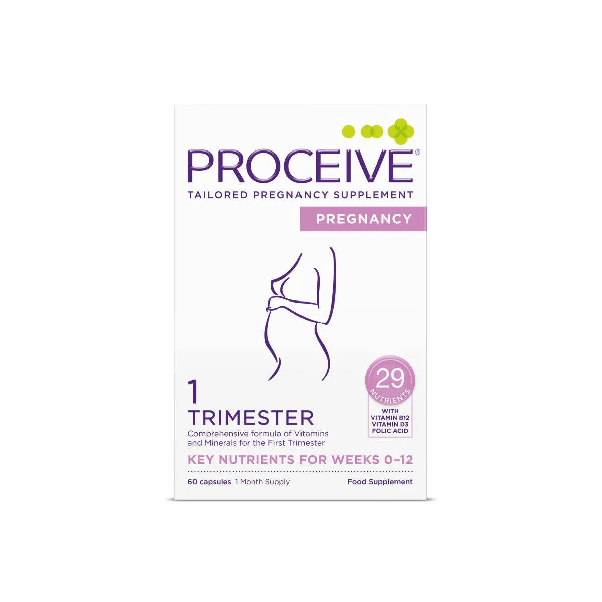 PROCEIVE PREGNANCY TRIMESTER 1 KAPSLID N60 - Product Image 1