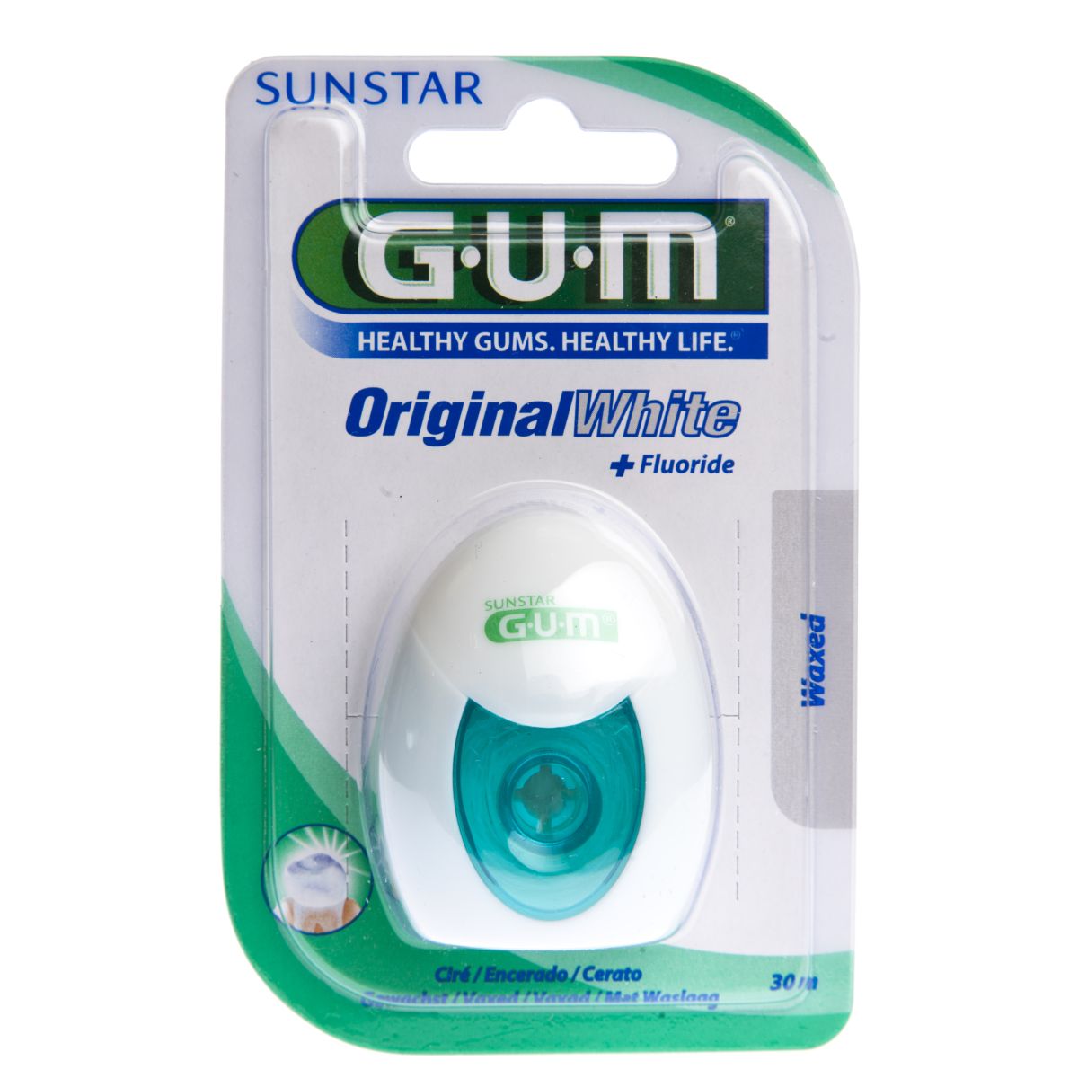 GUM ORIGINAL WHITE ОТБЕЛИВАЮЩАЯ НИТЬ 30М /2040/ - Product Image