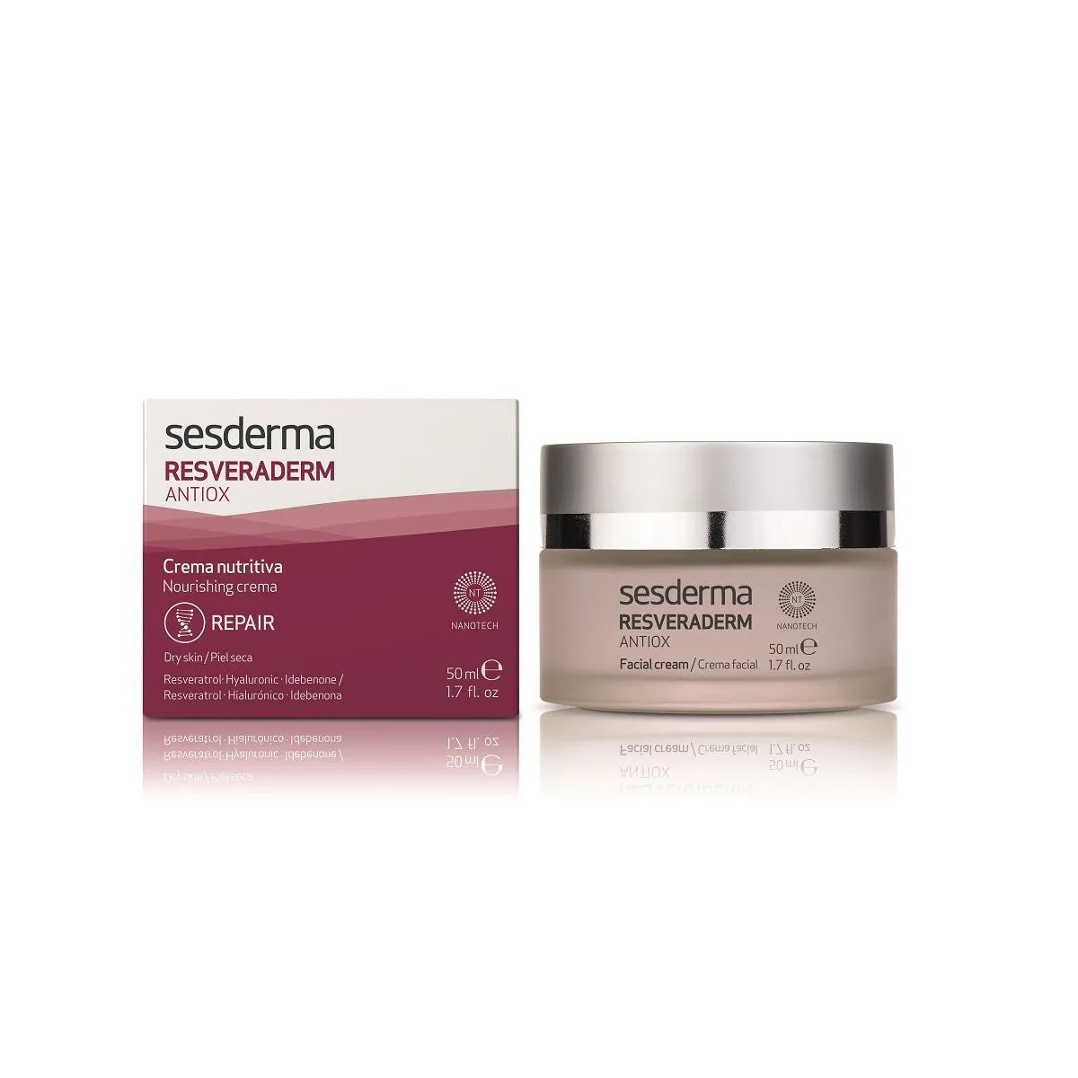 SESDERMA RESVERADERM TOITEKREEM KUIVALE NAHALE 50ML - Product Image