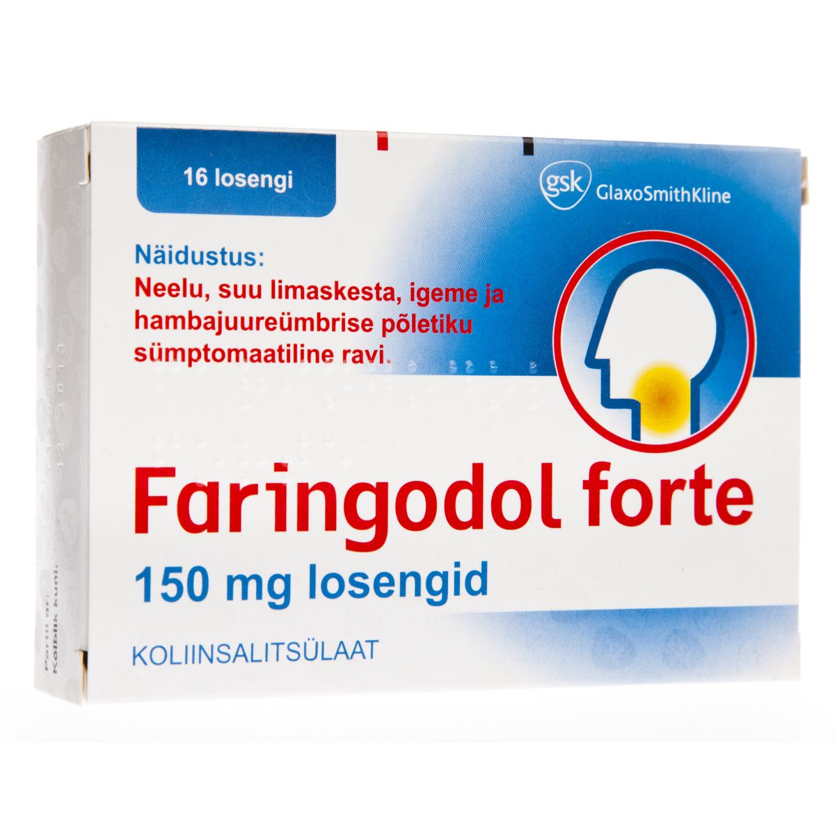 FARINGODOL FORTE LOSENG 150MG N16 - Product Image