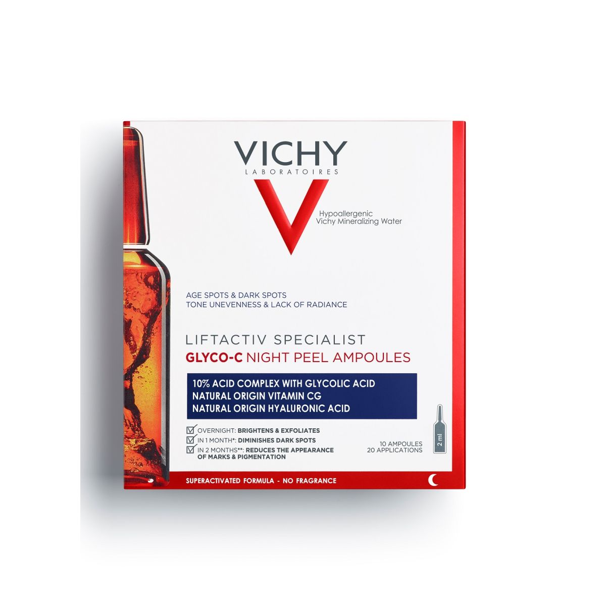 VICHY LIFTACTIV COLLAGEN GLYCO-C ÖÖAMPULLID KOORIVAD 2ML N10 - Product Image