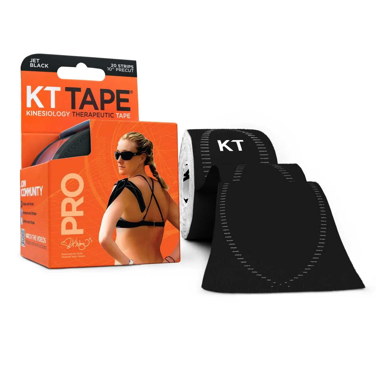 KT TEIP PRO NEON (EELLÕIGATUD 5M, 20 STRIP) MUST - Product Image