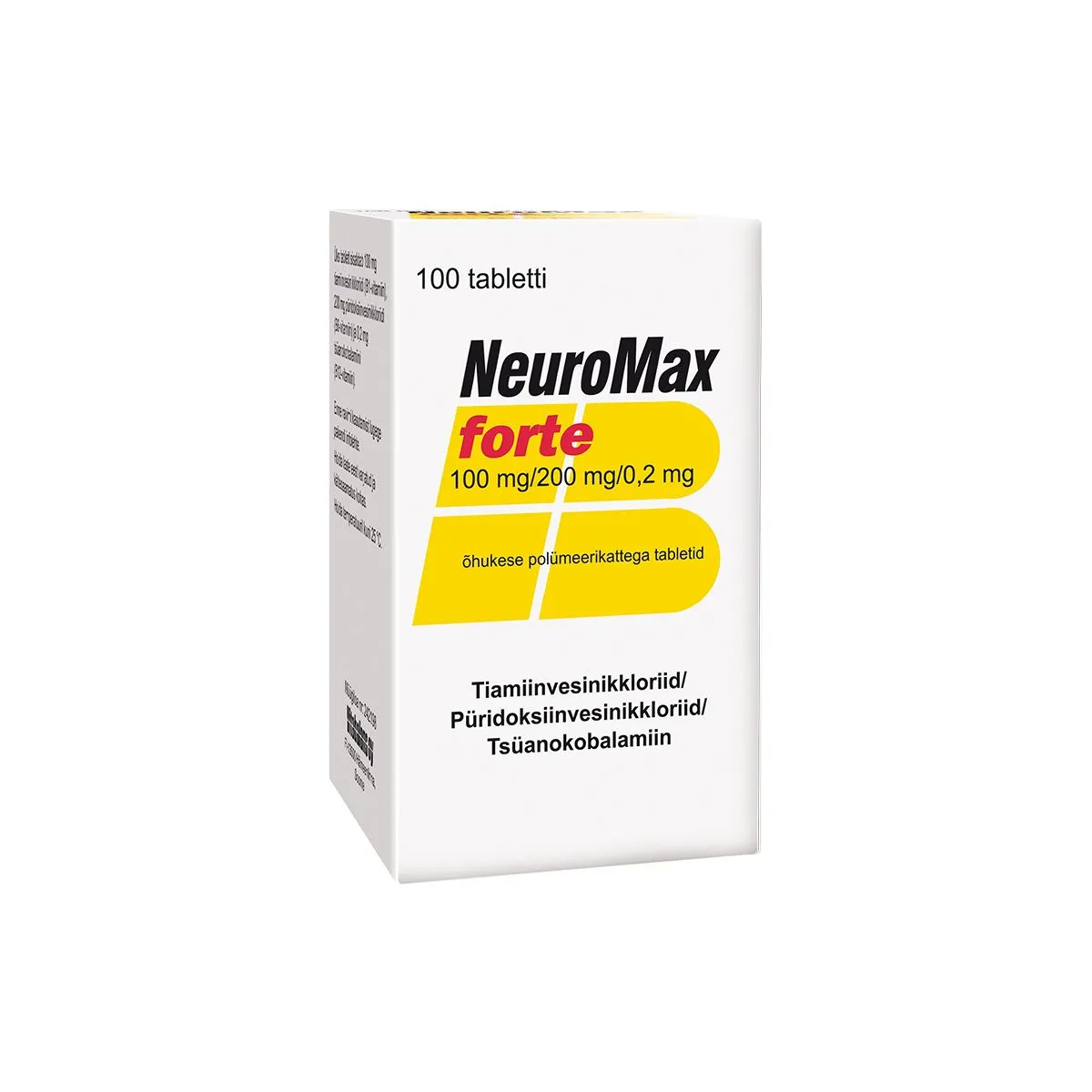 NEUROMAX FORTE TBL 100MG + 200MG + 0,2MG N100 - Product Image