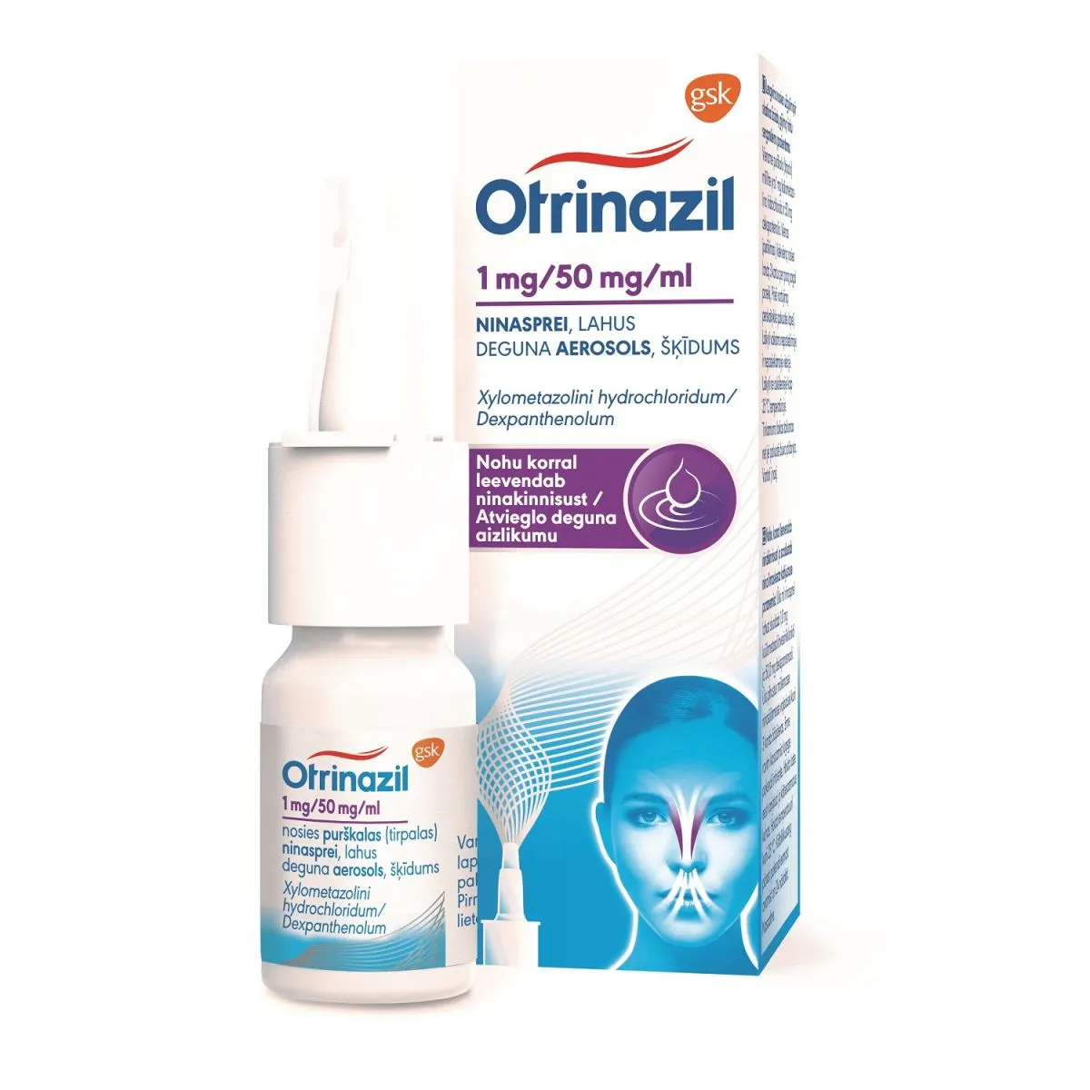 OTRINAZIL NINASPREI 1MG+50MG/ML 10ML N1 - Product Image 1