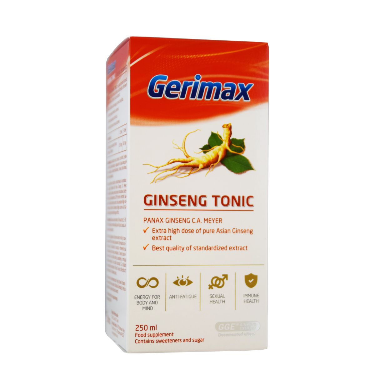 GERIMAX GINSENG TONIC (ALKOHOLIVABA) 250ML - Product Image