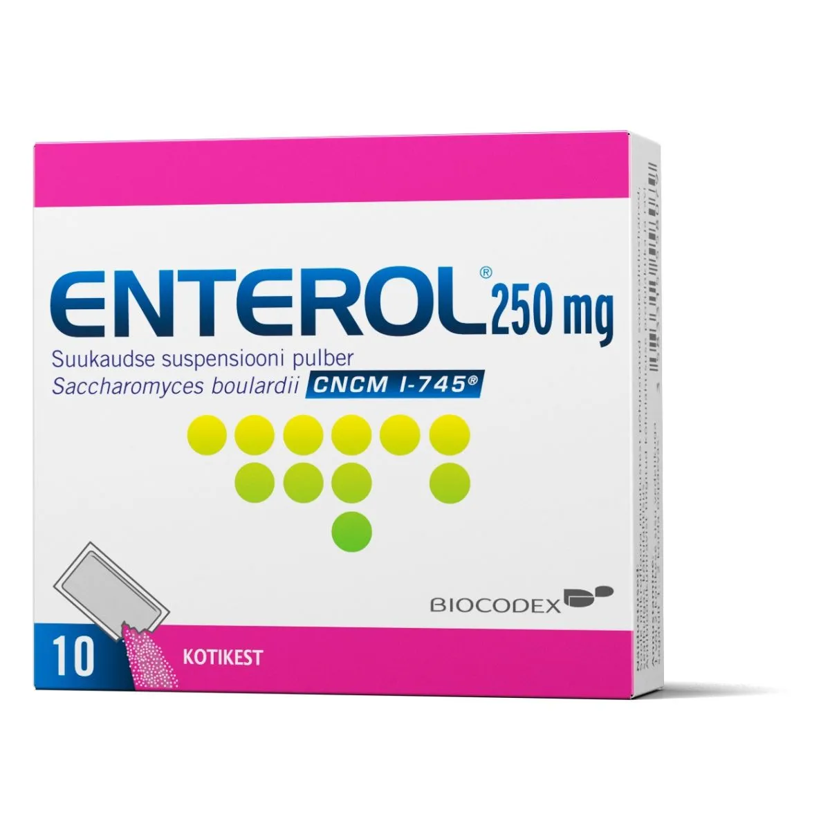 ENTEROL SUUKAUDSE SUSPENSIOONI PULBER 250MG N10 - Product Image