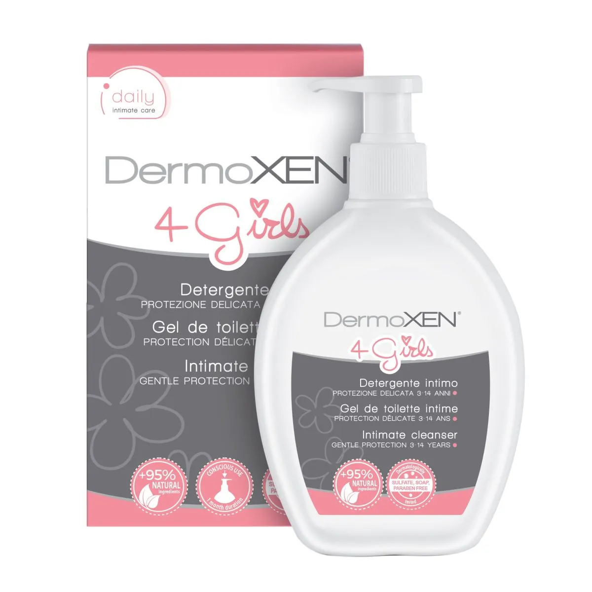 DERMOXEN INTIIMPESUGEEL TÜDRUKUTELE VANUSES 3-14A 200ML - Product Image