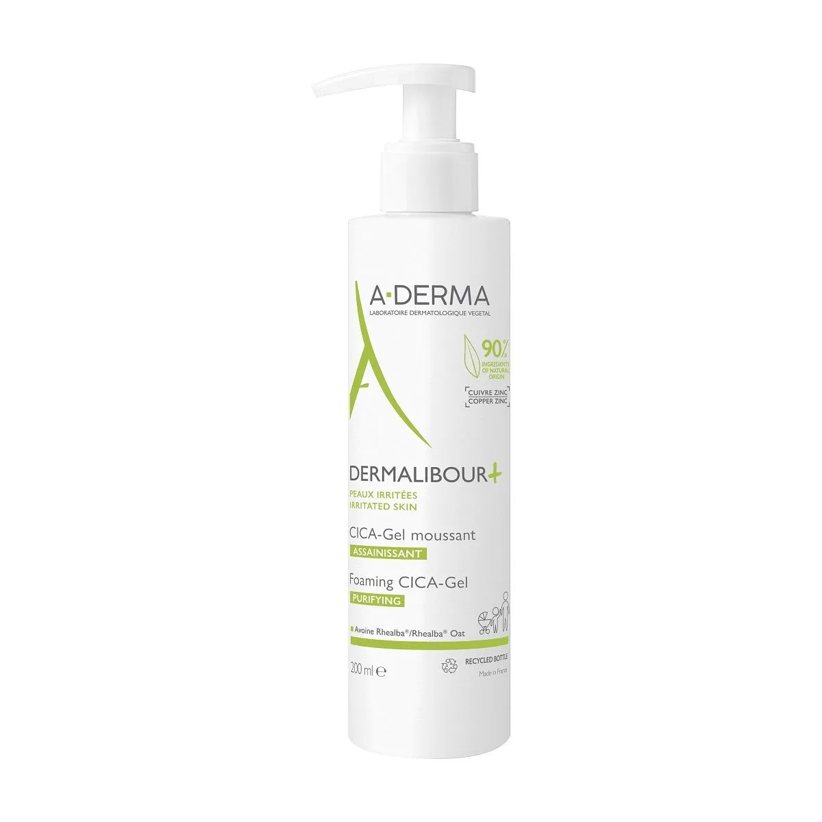 A-DERMA DERMALIBOUR+ CICA-GEEL PUHASTAV JA VAHUTAV 200ML - Product Image