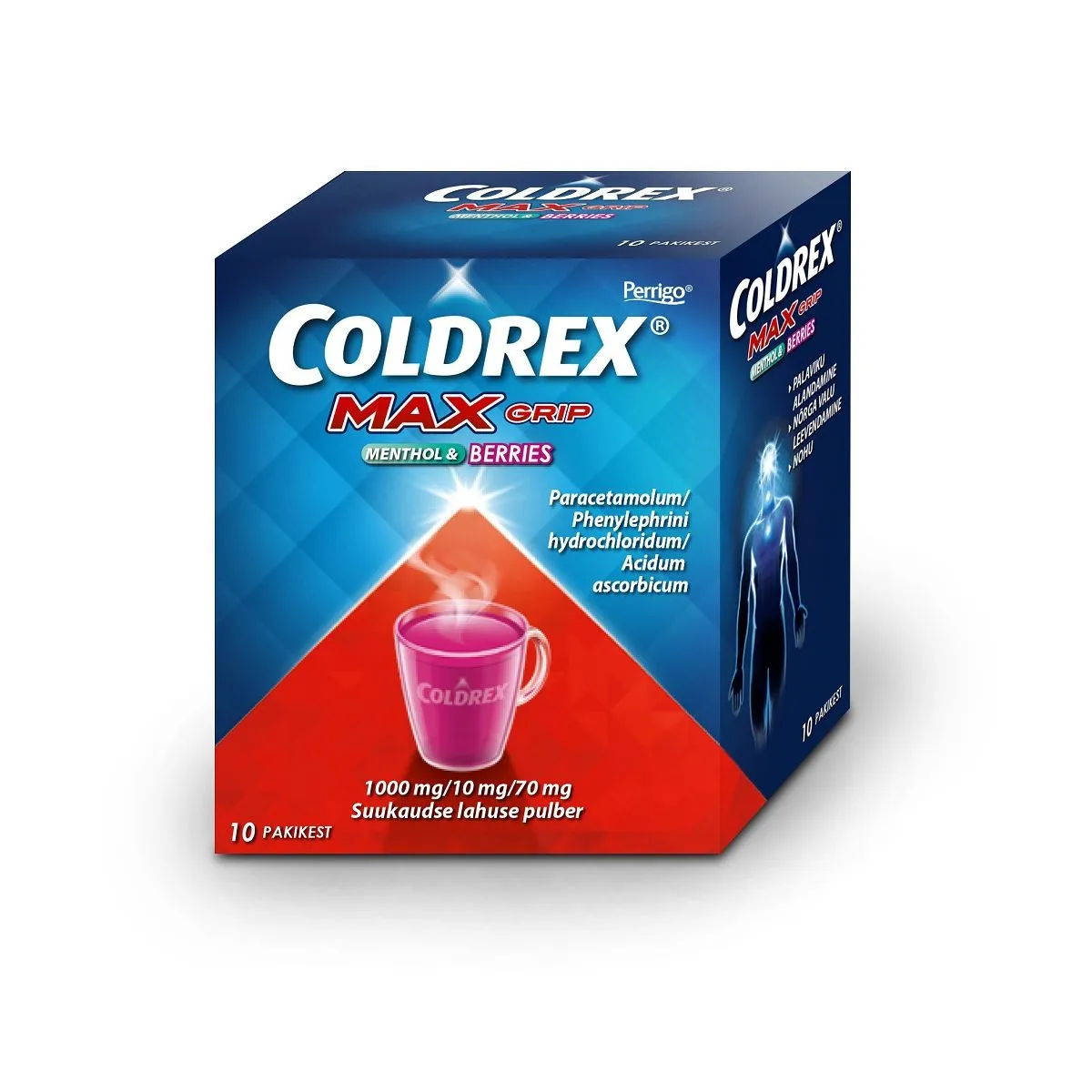 COLDREX MAXGRIP MENTHOL & BERRIES 1000+10+70MG N10 - Product Image